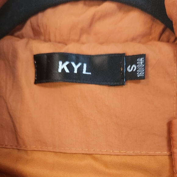 NWT KYL Quilted Lightweight Orange Puffer‎ Zip-Up Jacket, Size S - Picture 4 of 8